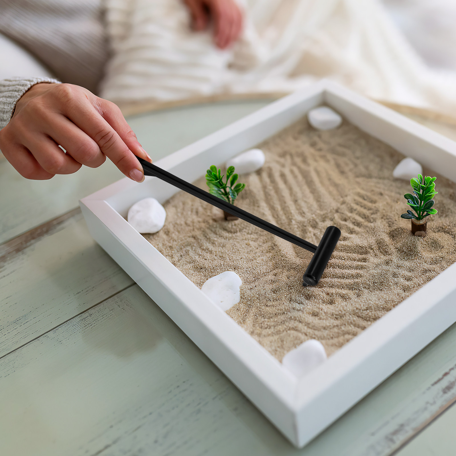 Gardening Tools Kit - 6Pcs Zen Garden Rake Kit Mini
