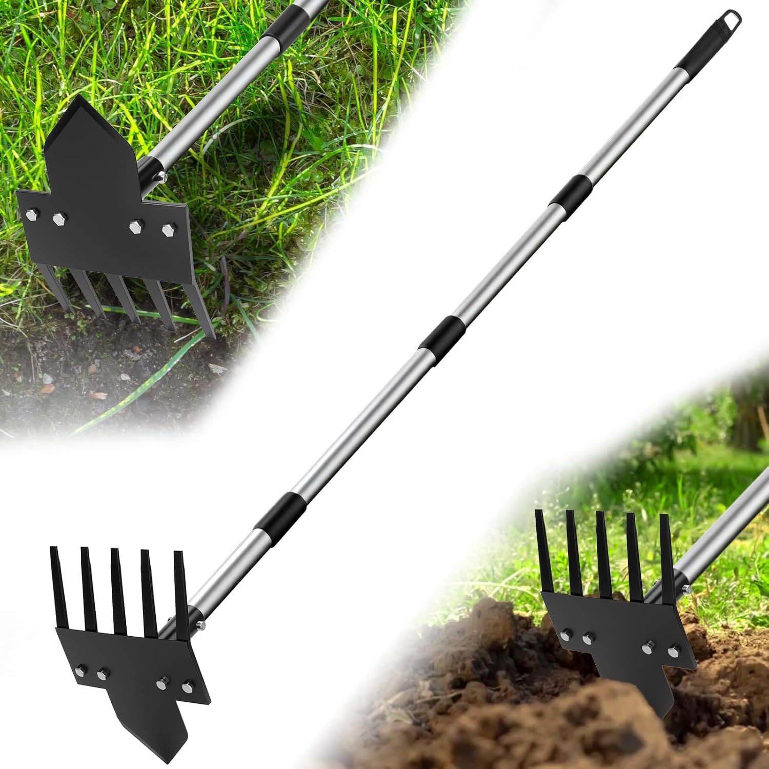 Gardening Tools Long Handle - 2-in-1 Hoe Garden Tools, 17-58