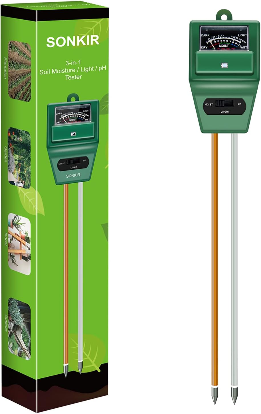 Soil pH Meter, MS02 3-in-1 Soi - Gardening Tools Kit reseña y precio