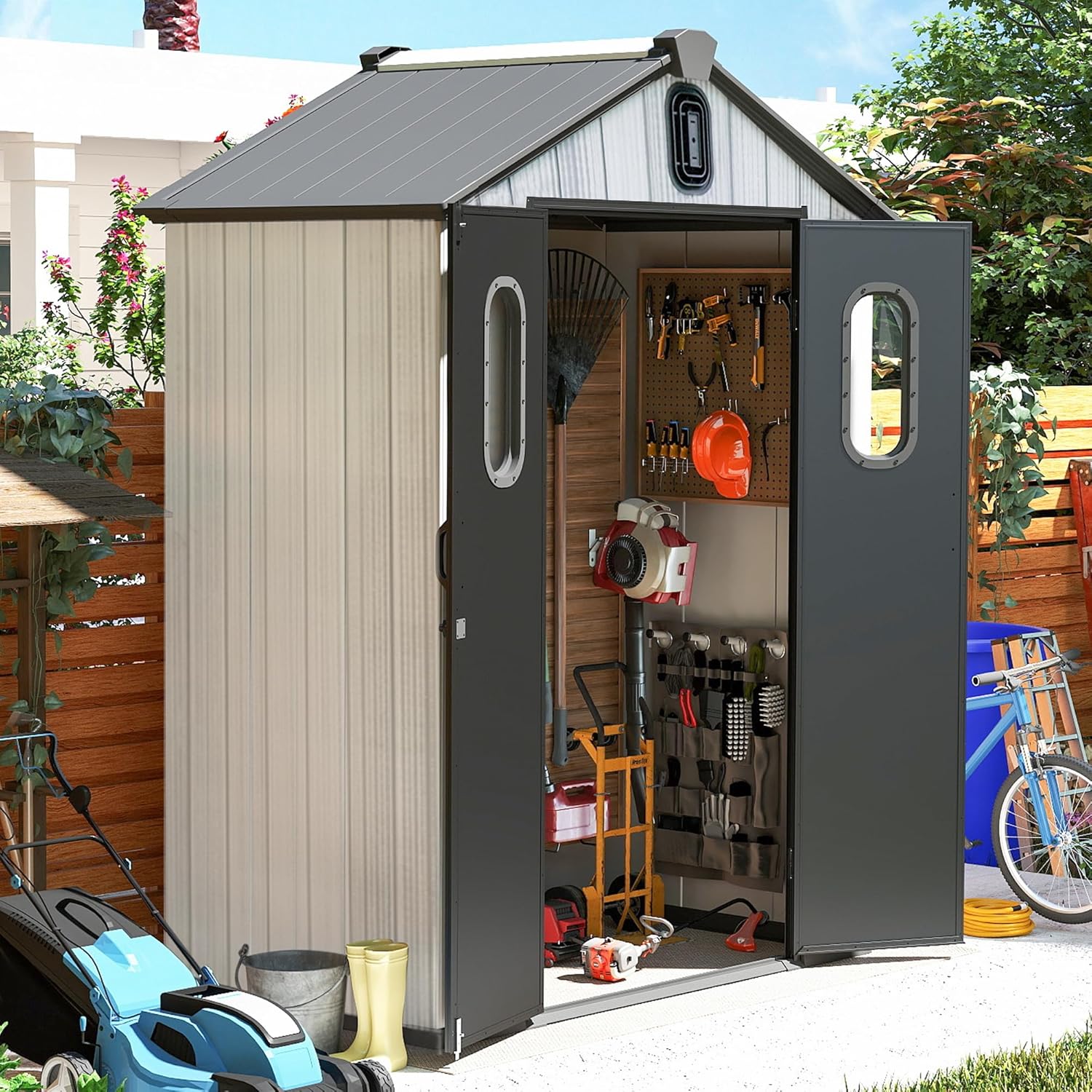 5x3 FT Resin Storage Shed All  - Gardening Tools reseña y precio
