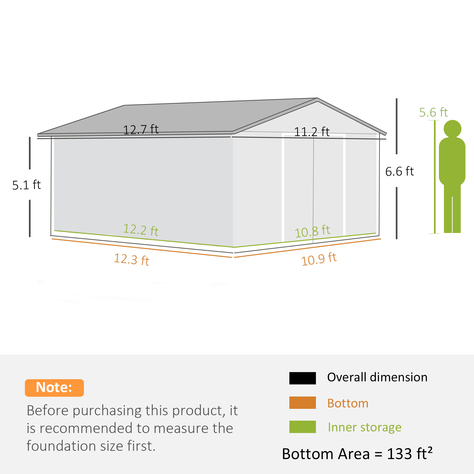 13' X 11' Steel Outdoor Utilit - Gardening Tools reseña y precio