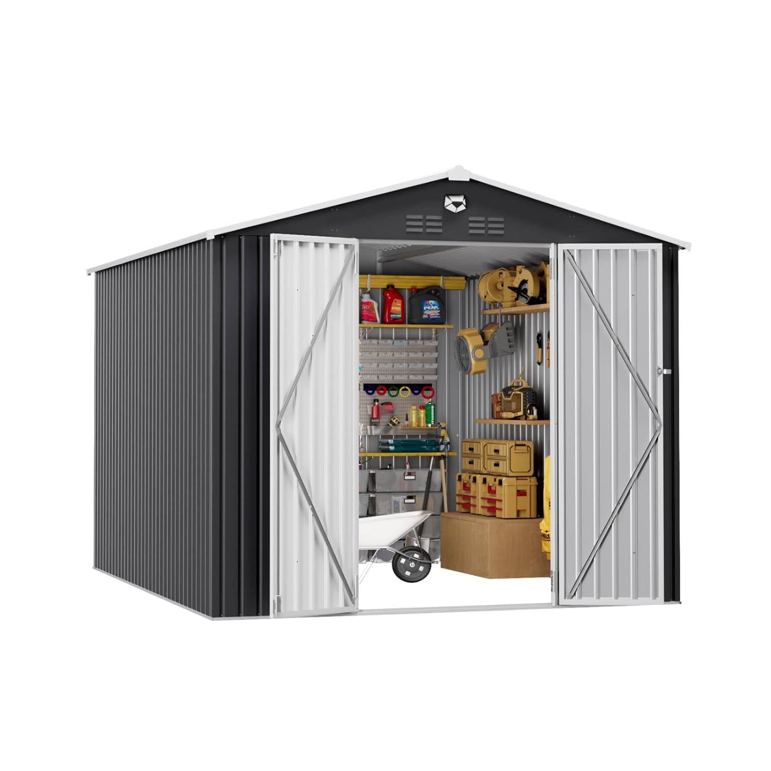 10x12 FT Metal Outdoor Storage - Gardening Tools reseña y precio
