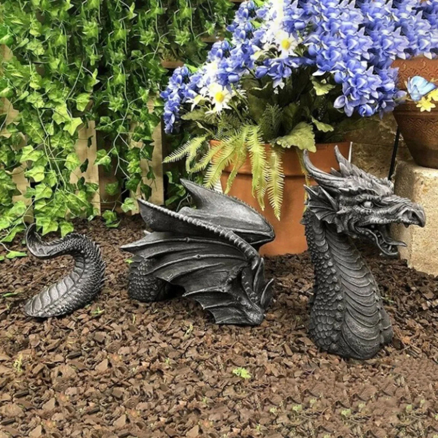 Dragon Sculptures Resin Giant  - Gardening Tools Usa reseña y precio