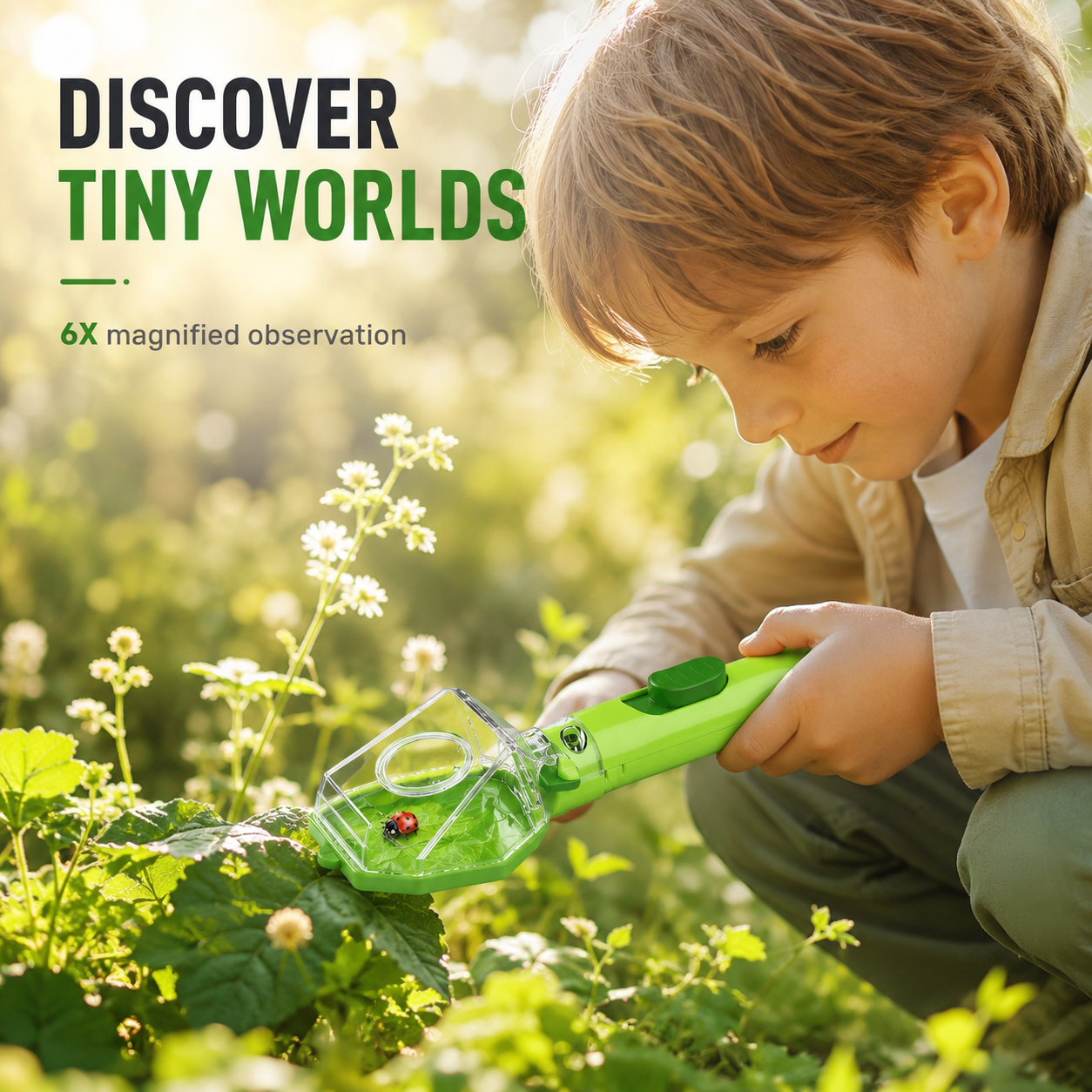 Kids Insect Catcher Box 6X Mag - Gardening Tools For Kids reseña y precio