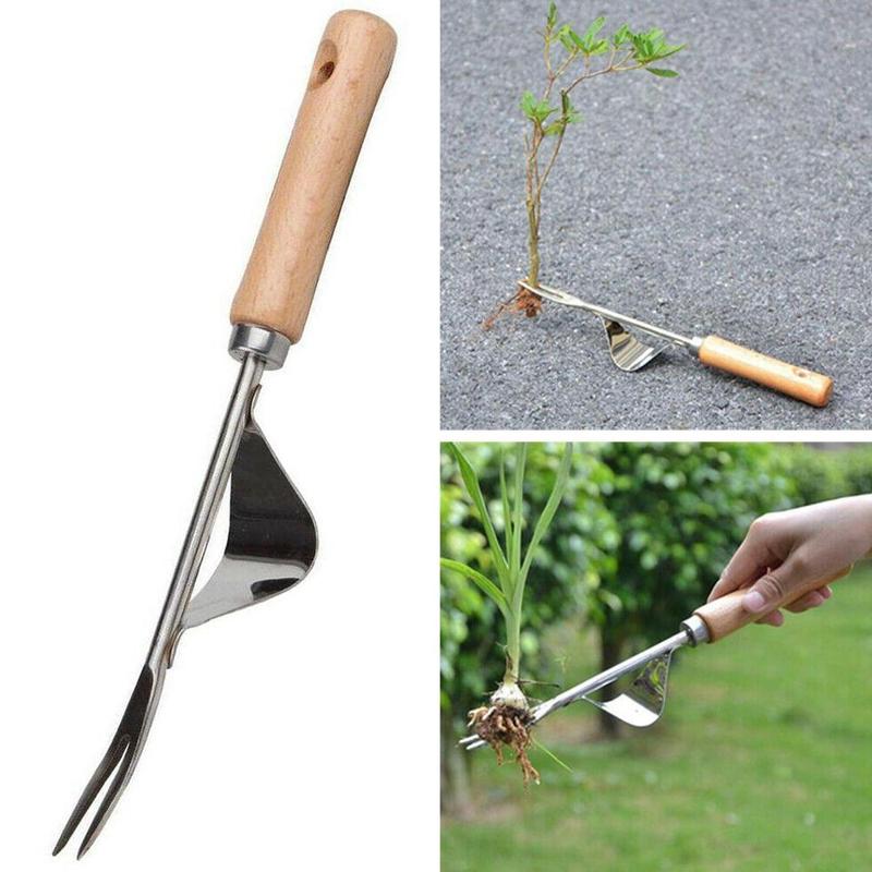 Steel Root Extractor Wooden Ha - Gardening Tools Long Handle reseña y precio