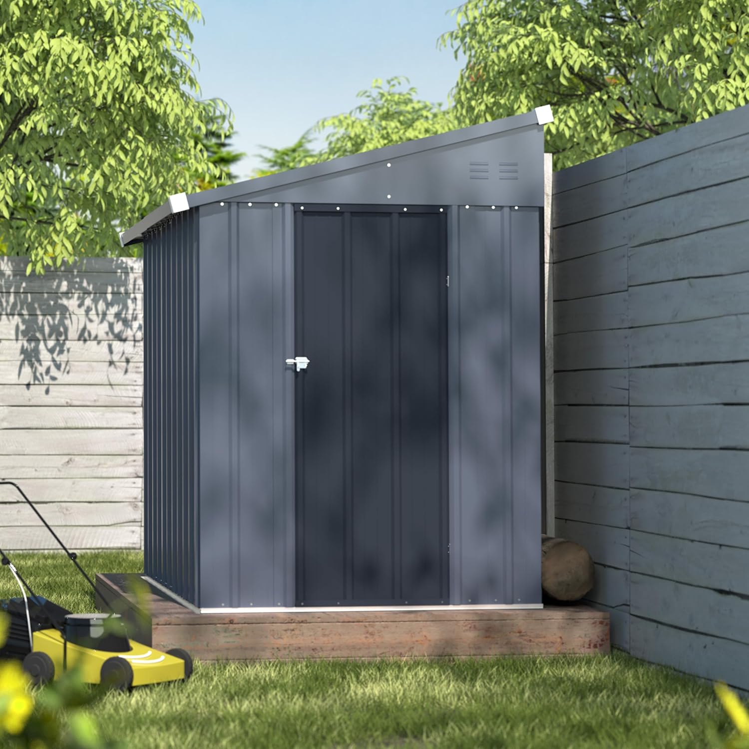 4x6FT Metal Outdoor Storage Sh - Gardening Tools reseña y precio