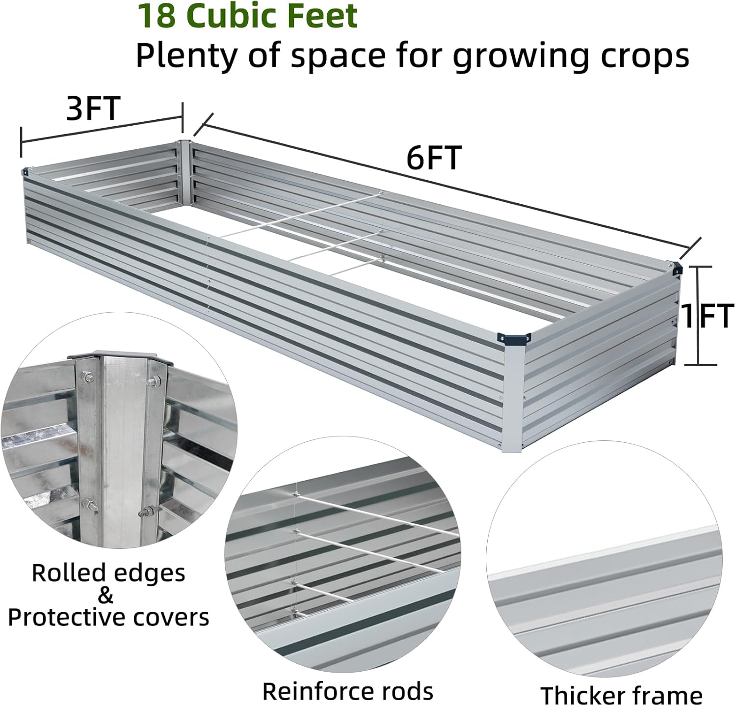 2 Pack Galvanized Raised Garde - Gardening Tools Kit reseña y precio