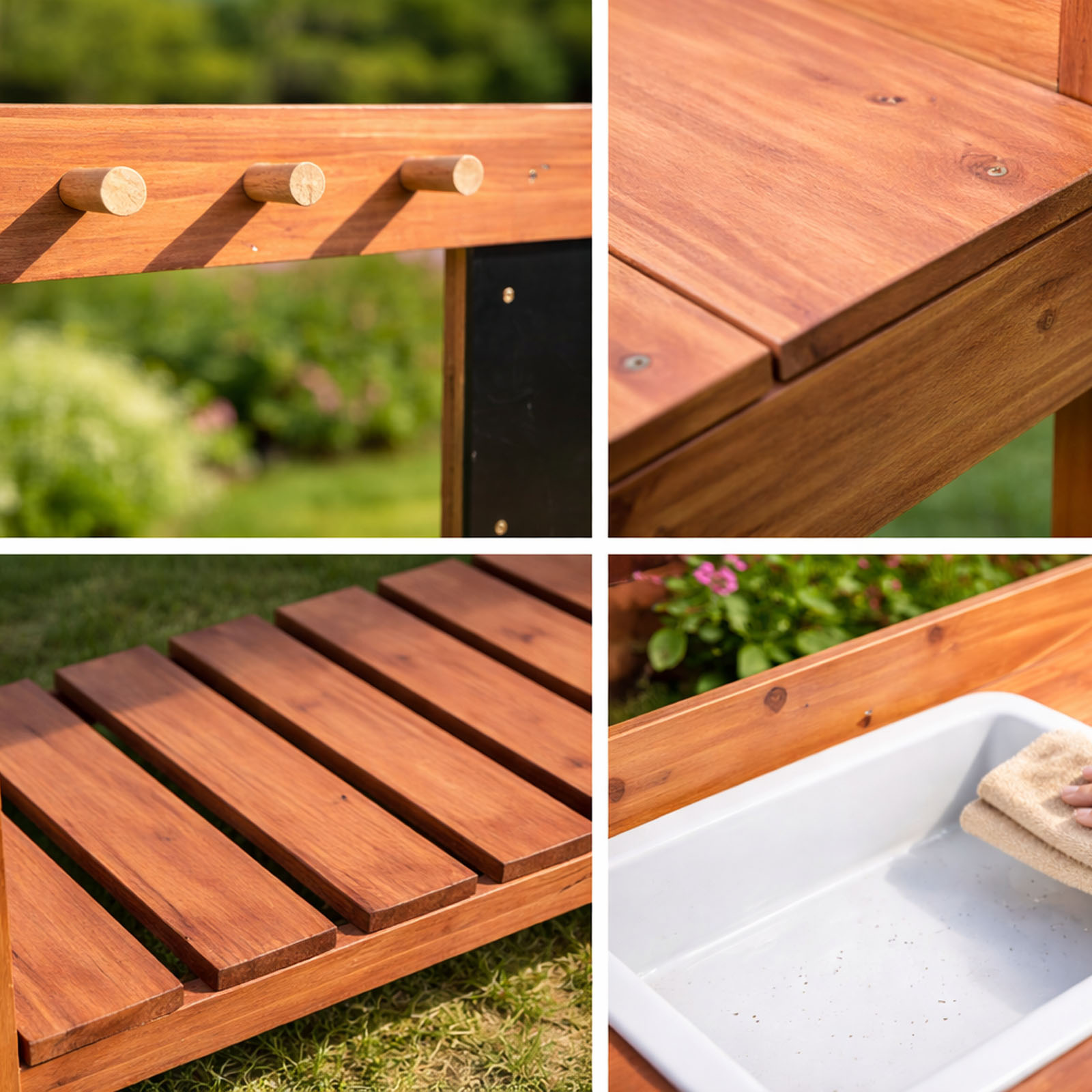 Wooden Potting Benches For Chi - Gardening Tools For Kids reseña y precio