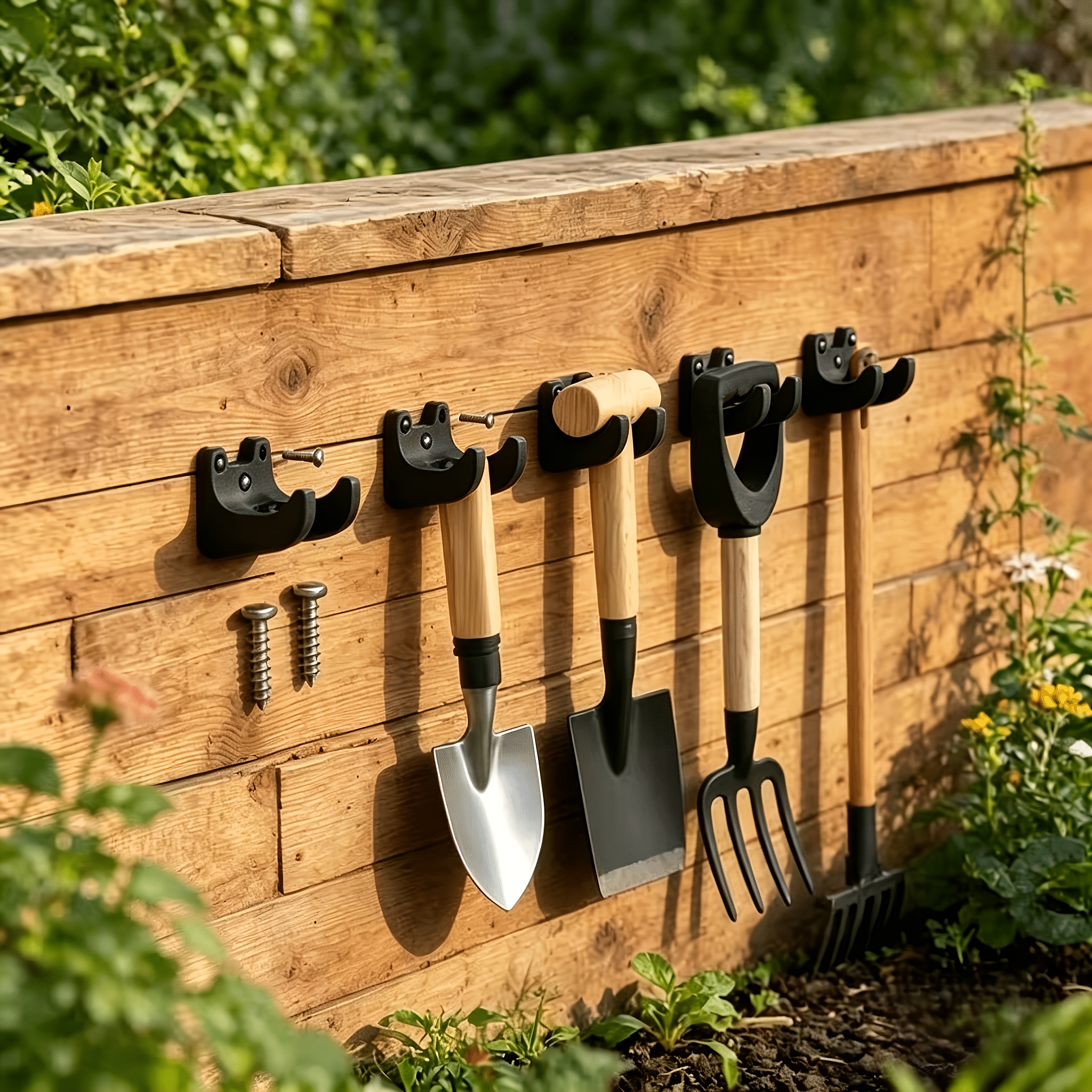 5pcs Garden Tool Storage Hooks - Gardening Tools Long Handle reseña y precio