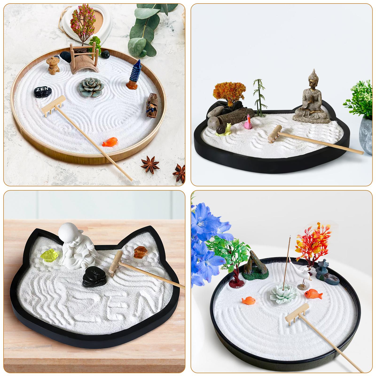 8Pcs Mini Zen Rake Tools Medit - Gardening Tools Kit reseña y precio