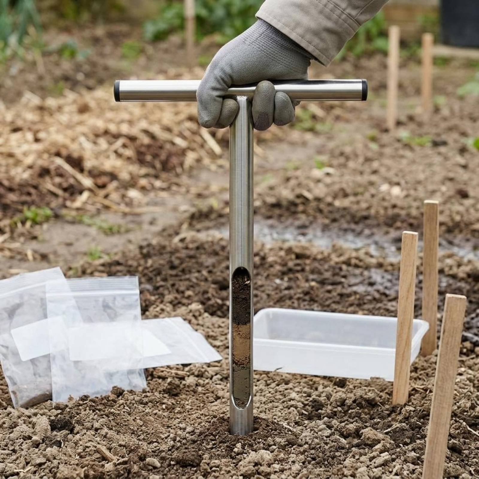 Stainless Steel Soil Sampler E - Gardening Tools Long Handle reseña y precio