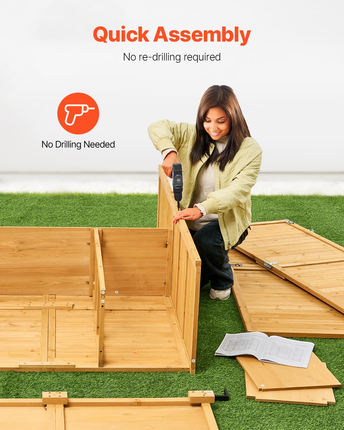 Large Wooden Outdoor Storage S - Gardening Tools reseña y precio