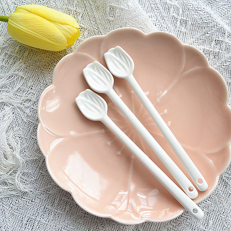 1PC Tulip Ceramic Coffee Spoon - Gardening Tools Long Handle reseña y precio