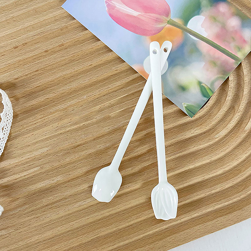1PC Tulip Ceramic Coffee Spoon - Gardening Tools Long Handle reseña y precio
