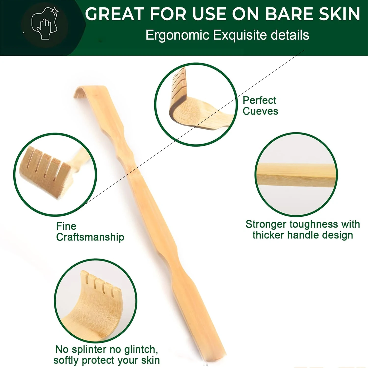 Bamboo Back Scratcher – Natura - Gardening Tools Long Handle reseña y precio