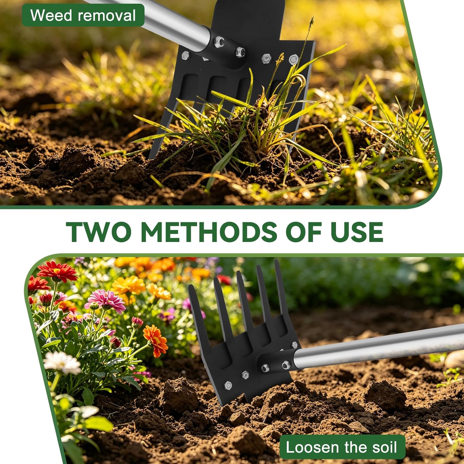 2-in-1 Hoe Garden Tools, 17-58 - Gardening Tools Long Handle reseña y precio