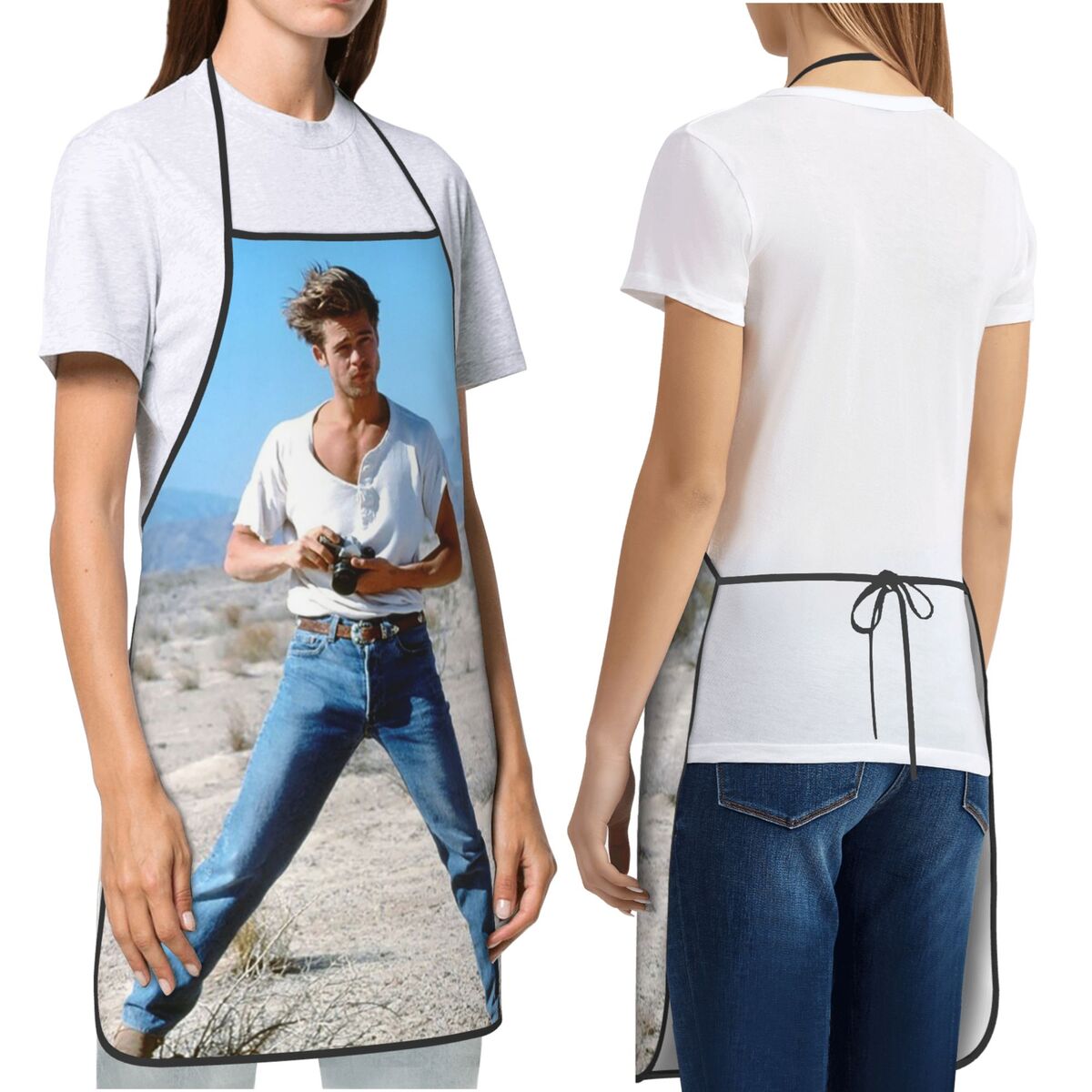 Brad Pitt Young Handsome Apron - Gardening Tools Women reseña y precio