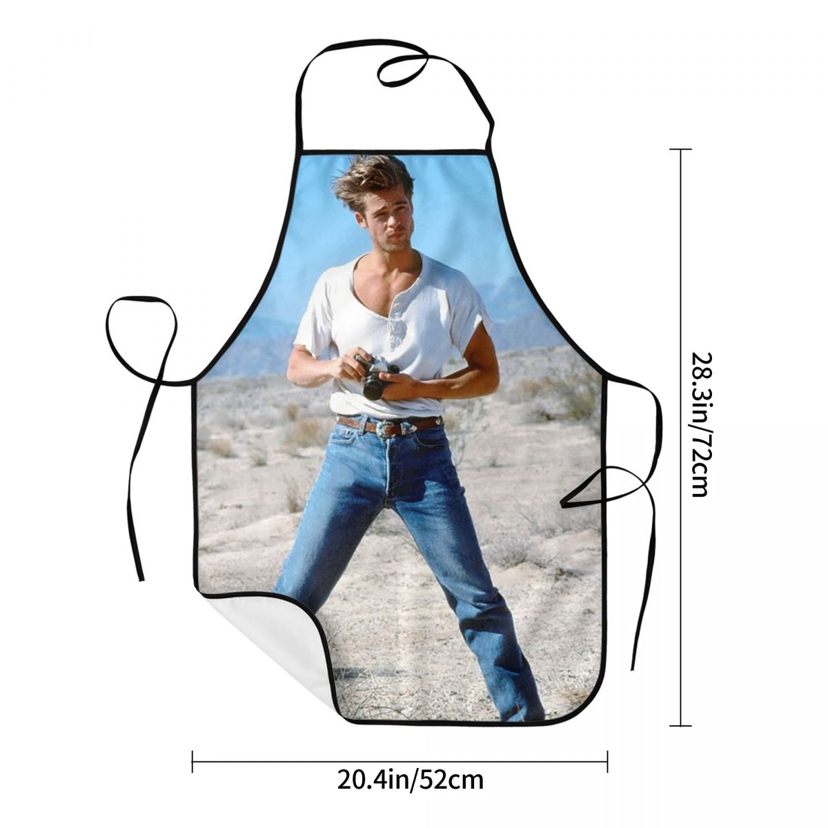 Brad Pitt Young Handsome Apron - Gardening Tools Women reseña y precio