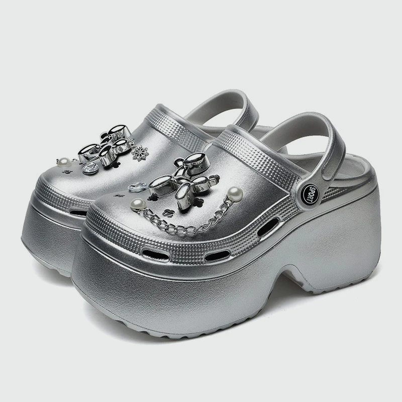 New Women's Silver Platform Cl - Gardening Tools Women reseña y precio