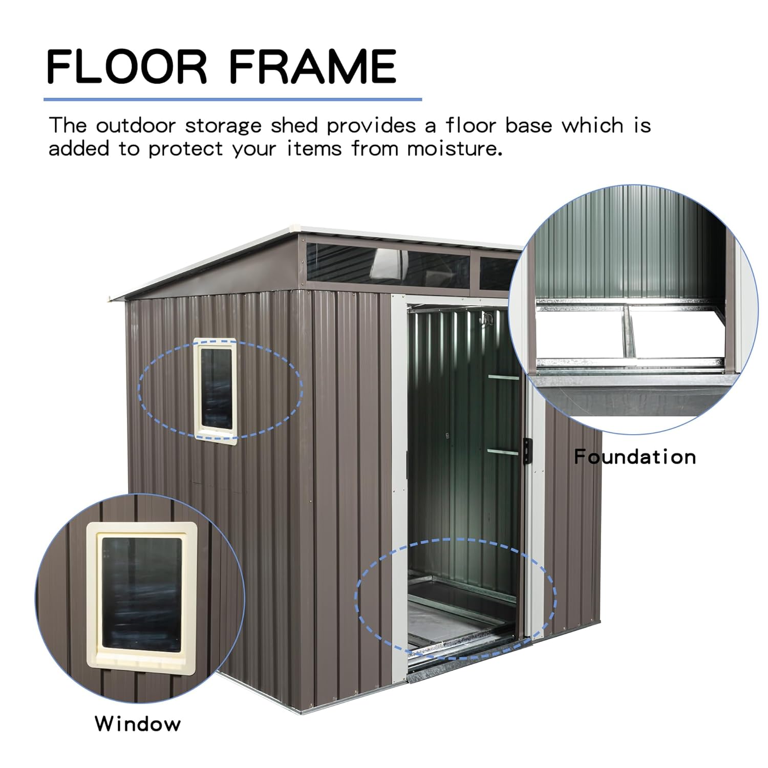 6X5 FT Outdoor Storage Shed, W - Gardening Tools reseña y precio