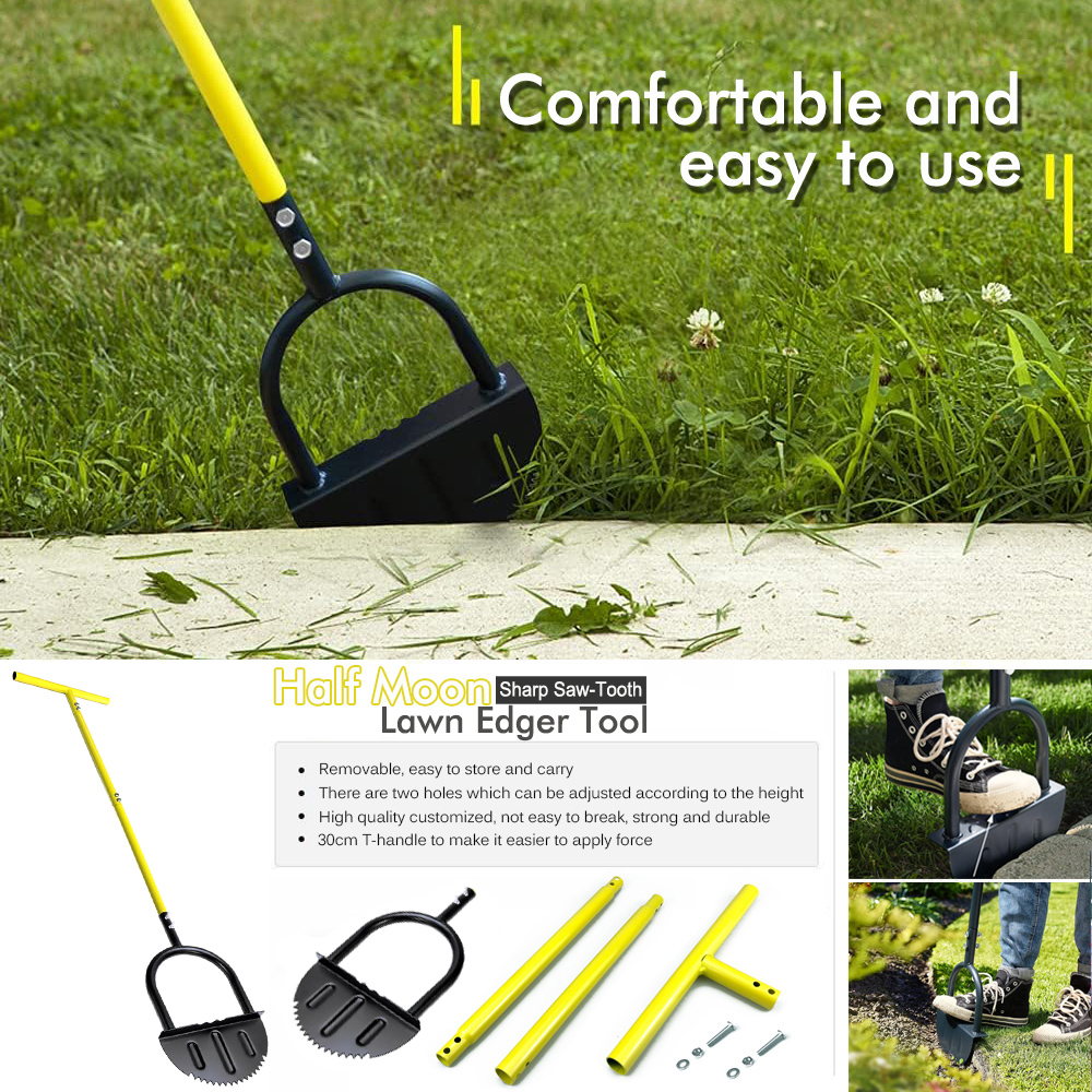 Half Moon Lawn Edger with Long - Gardening Tools Long Handle reseña y precio